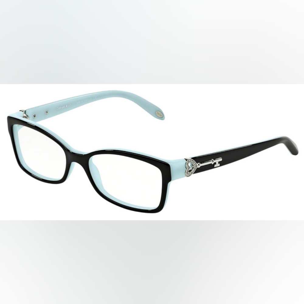 Firm l Authentic Tiffany & Co. Black and Tiffany blue Glasses frames